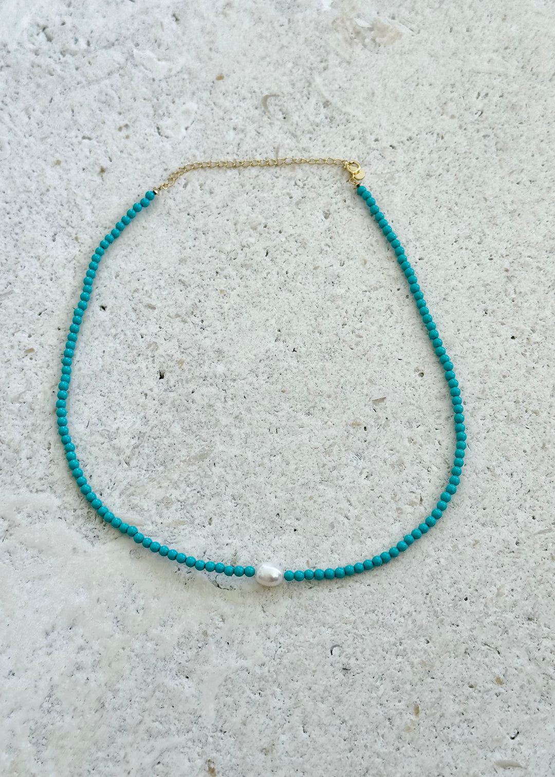Turquoise Beaded Pearl