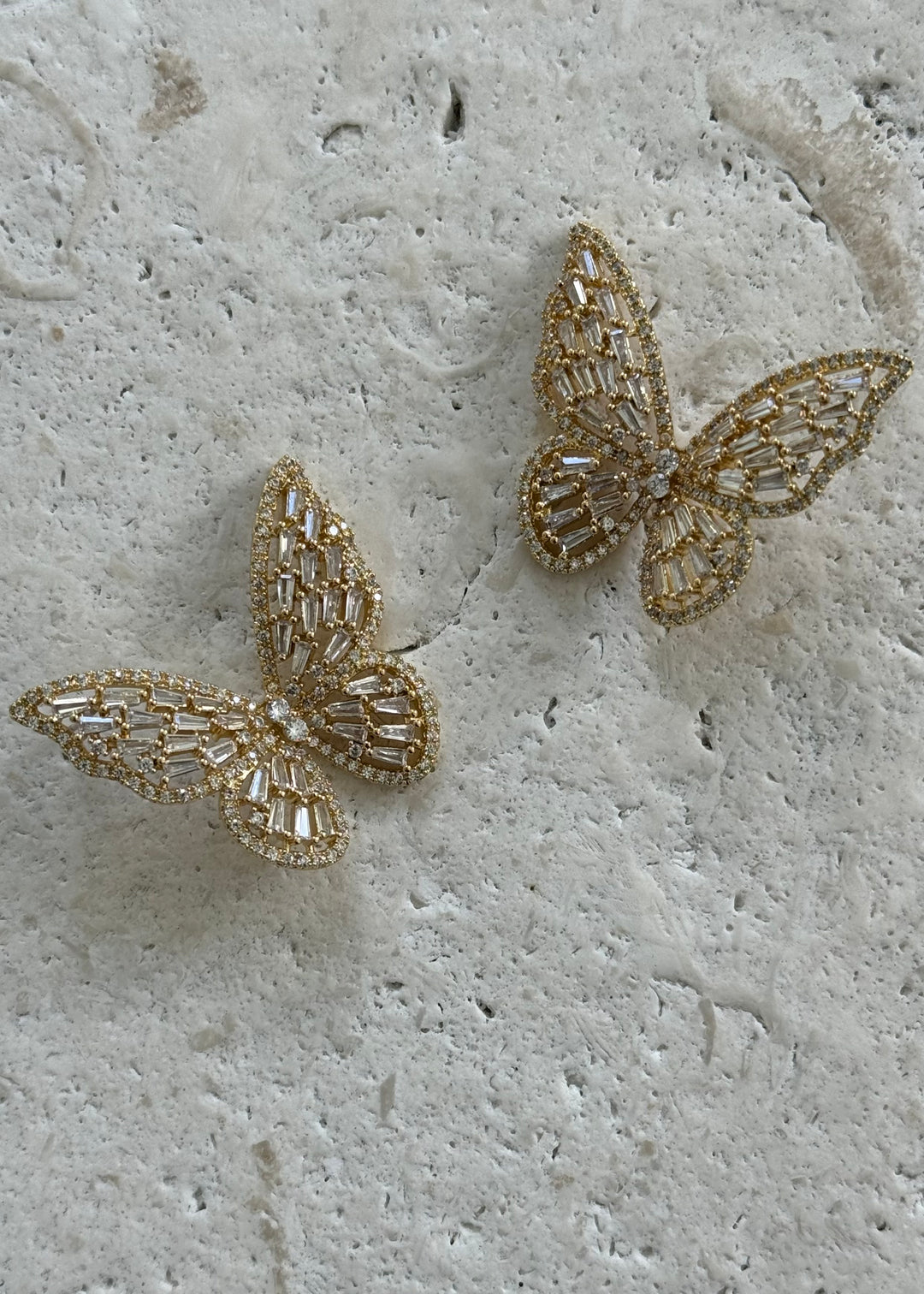 Claudina Butterfly Earrings Gold
