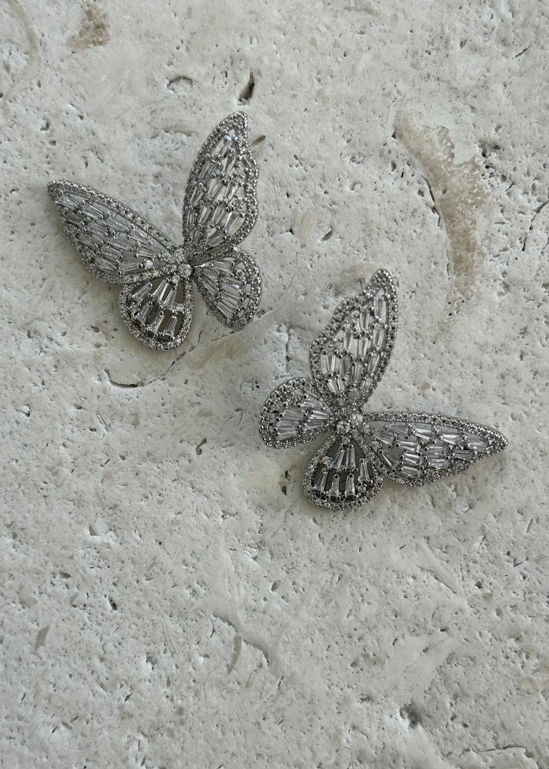 Claudina Butterfly Earrings Silver