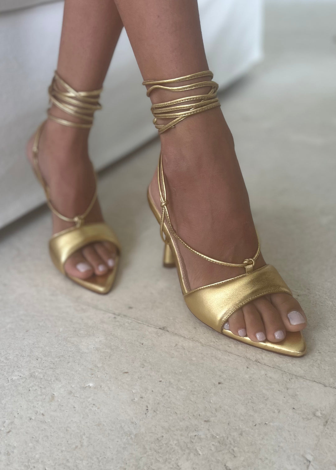 Sabrina gold heel