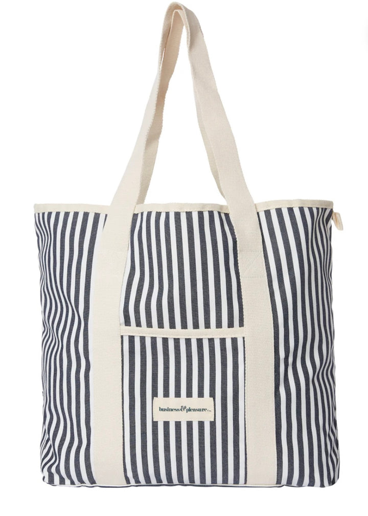 The beach bag- Lauren’s navy stripe