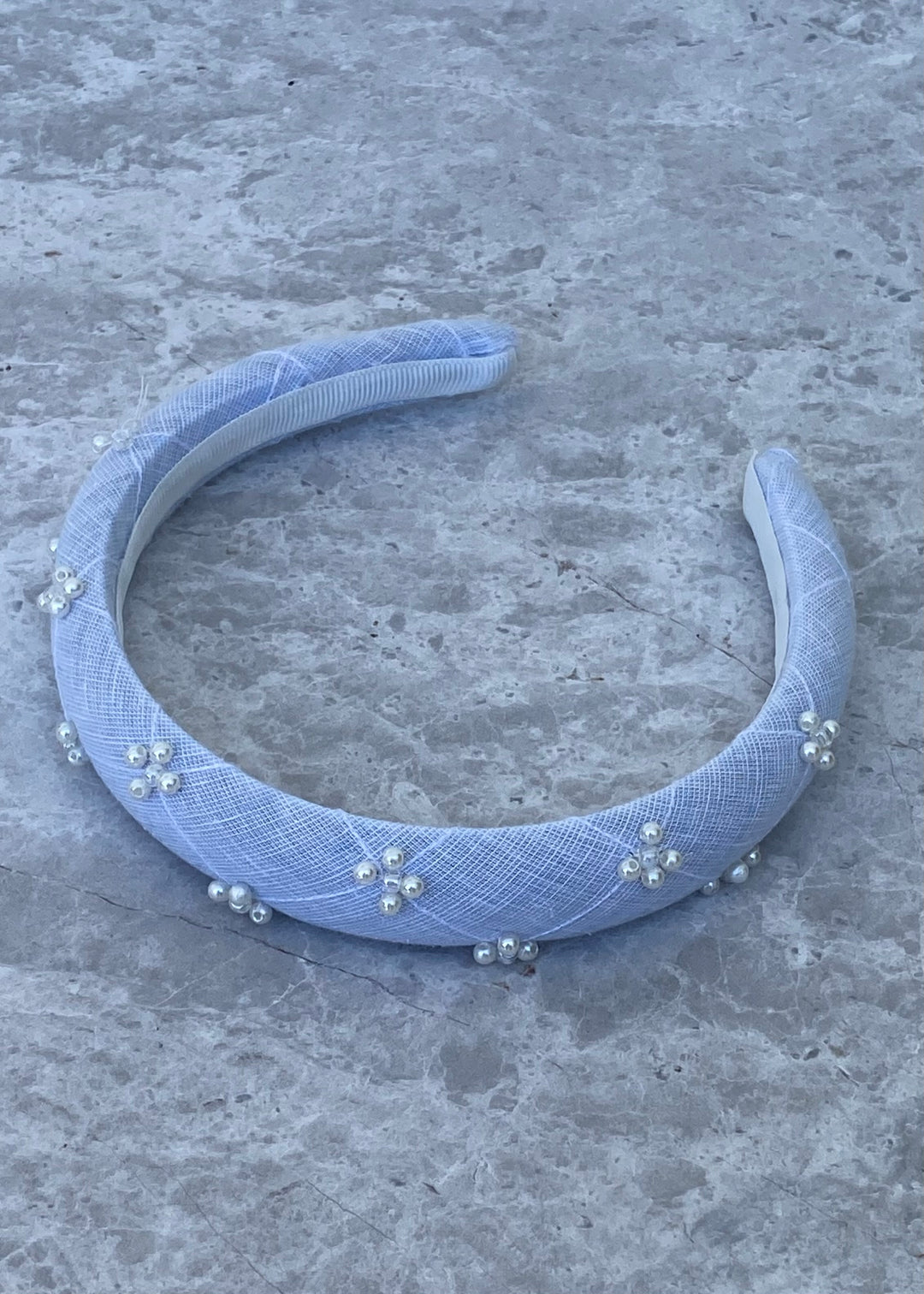 Charlotte Light Blue Linen Headband