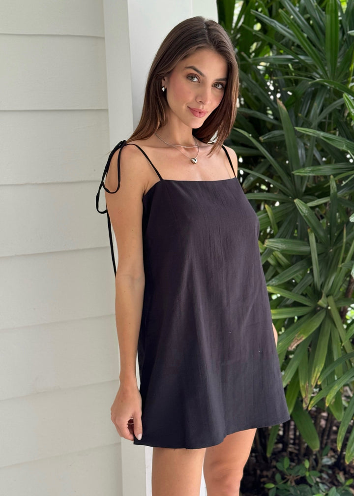 Black Bow Cover Up Dress