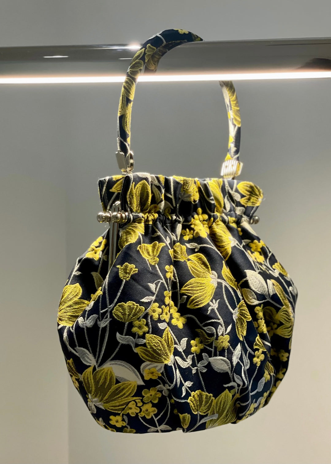 Cleo Fabric Handbag Yellow Floral