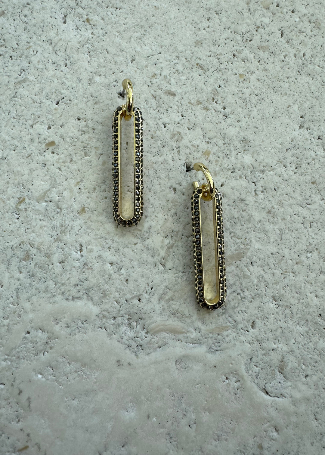 Crystal Drop Earrings Gold