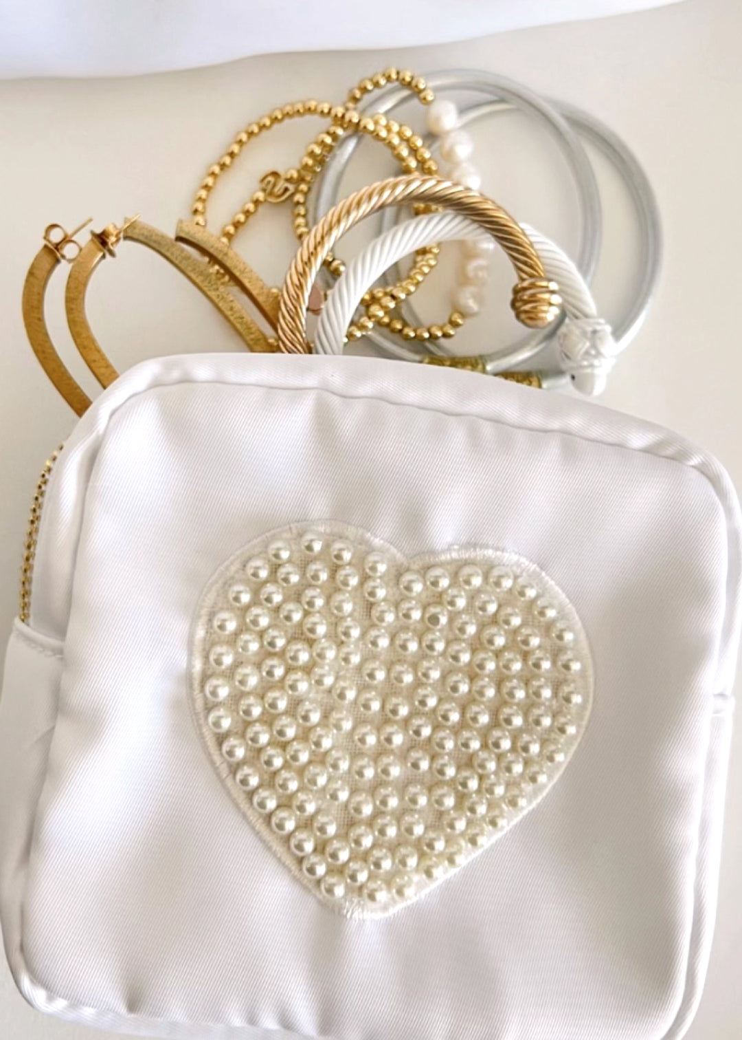 Pearl Heart Mini Bag