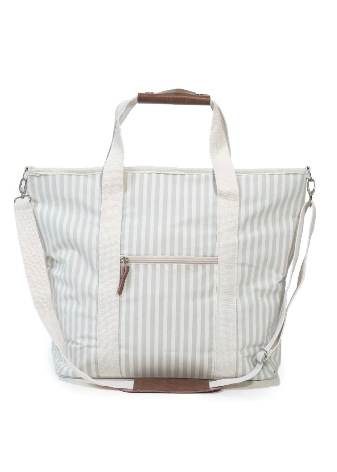 The Cooler Tote Bag - Lauren's Sage Stripe