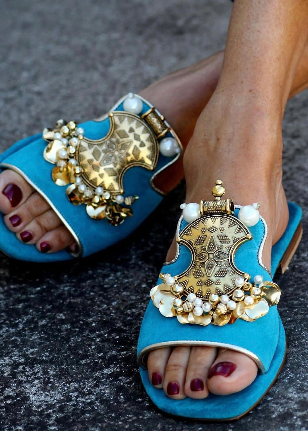 Cleopatra Turquoise Sandal