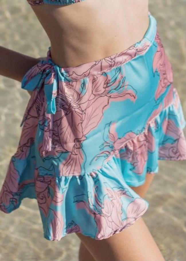 Baha mini skirt turquoise