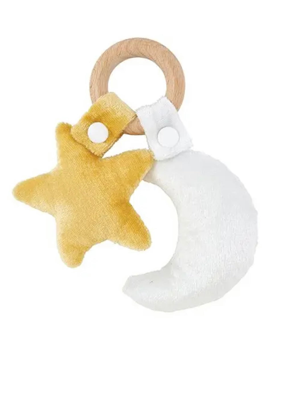 Star Moon Wood Teether Toy