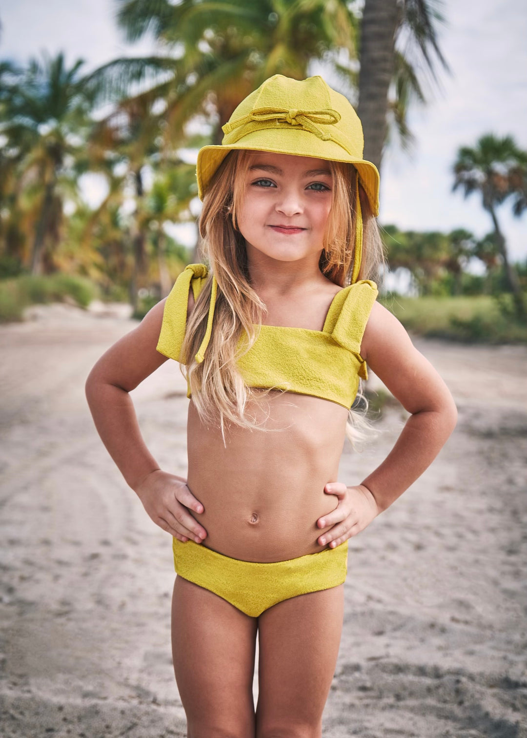 Devon Windsor Kids Lilian Bikini Set - Citron Texture